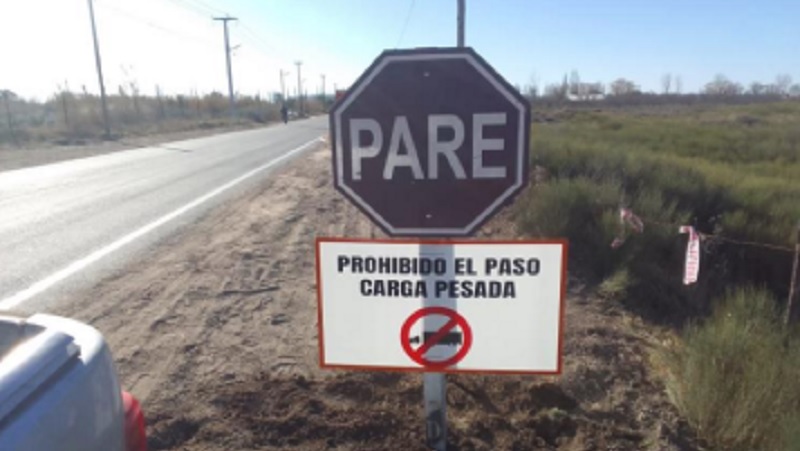 Corte en el desvío de carga pesada