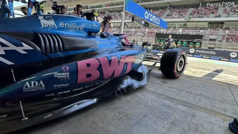 Colapinto debió abandonar la FP1 del GP de España por problemas en su Alpine