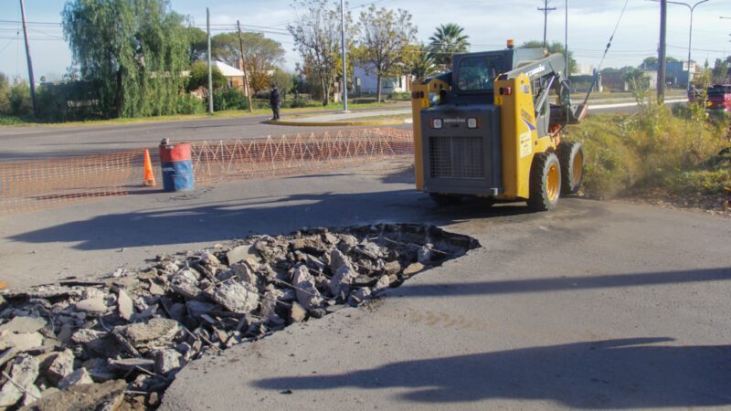 Avanzan las obras en el acceso sur y reconstruyen un puente en mal estado sobre Ruta 143