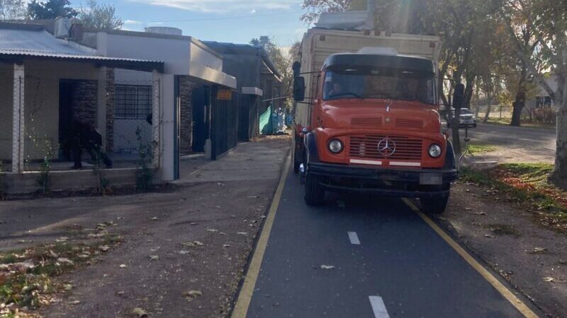 Prohibición del uso de la ciclovía para vehículo de gran porte
