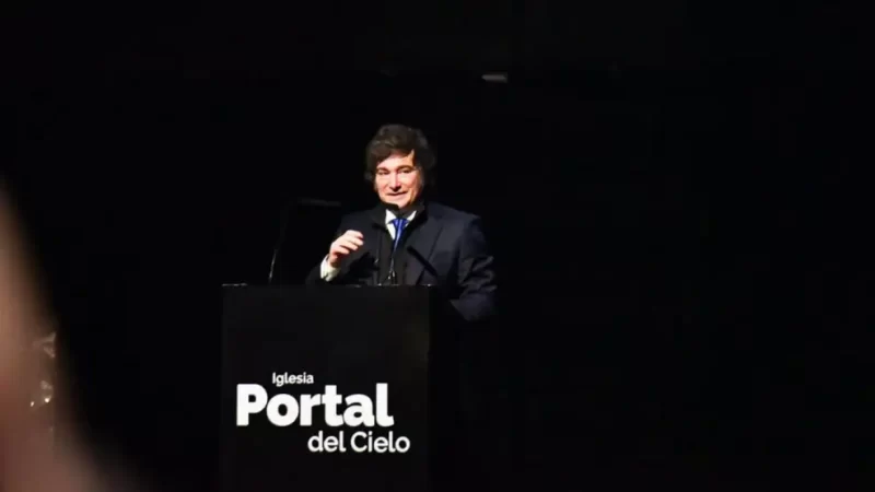Milei inauguró la iglesia Portal del Cielo y arremetió contra la izquierda: “La justicia social es envidia y eso es un pecado”