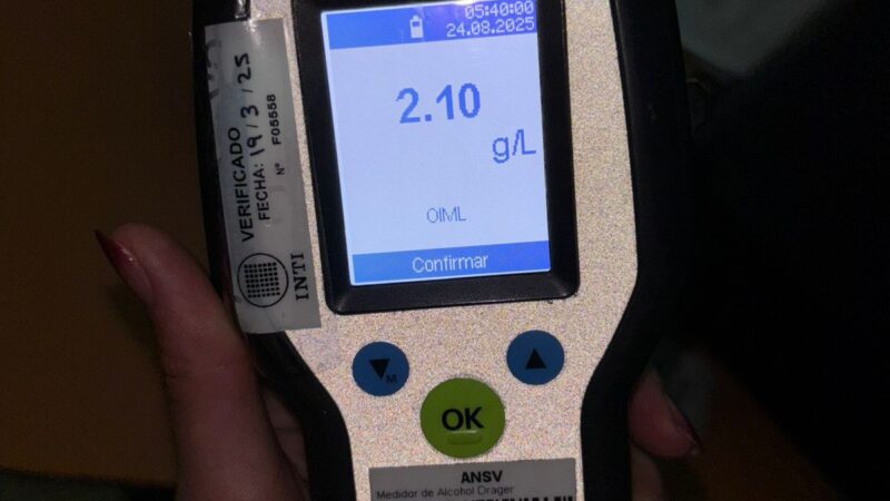 Continúan los controles de alcoholemia preventiva en General Alvear
