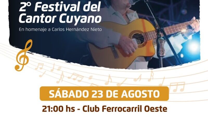 Este noche el 2° Festival del Cantor Cuyano