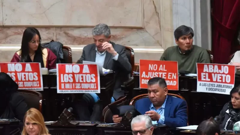 Fuerte revés en Diputados a Milei: rechazaron el veto a la emergencia en discapacidad