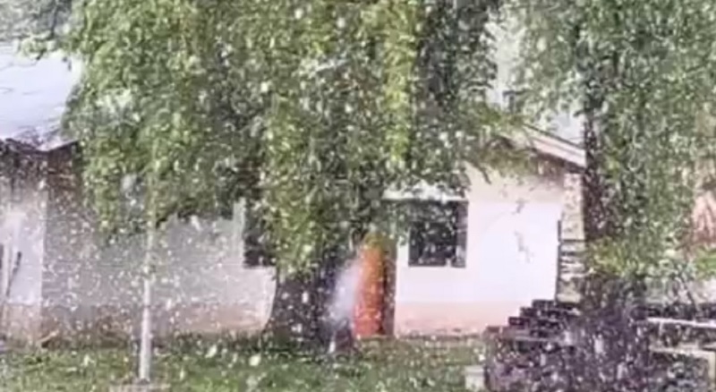 Insólita caída de aguanieve en plena primavera en Mendoza