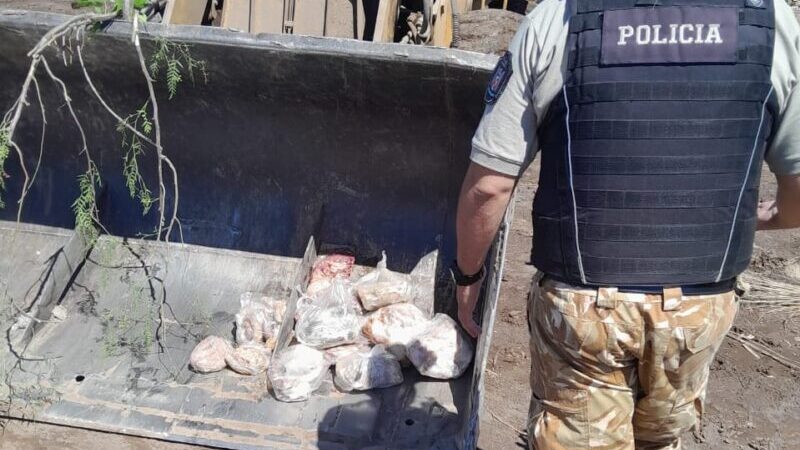 La Policía decomisó carne en mal estado, en un operativo del Plan Integral contra el Abigeato