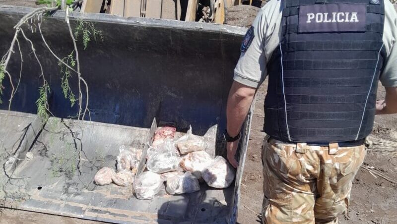 La Policía decomisó carne en mal estado, en un operativo del Plan Integral contra el Abigeato