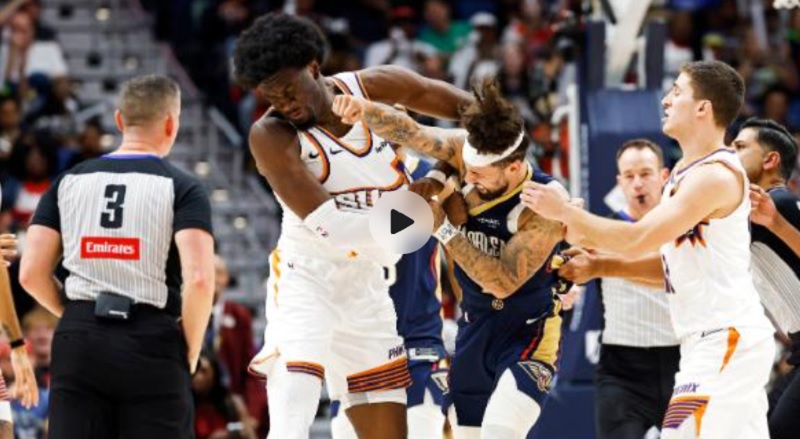 La salvaje pelea en la NBA que da que hablar por la diferencia de estatura entre dos jugadores