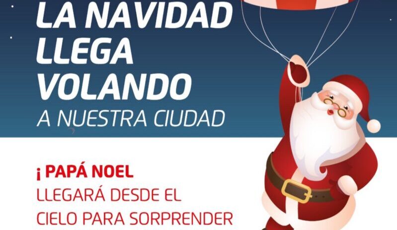 Papá Noel llegará desde el cielo a General Alvear