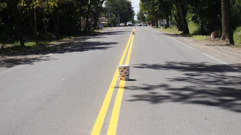 Obra de asfalto en calle C y demarcación en calle Uspallata