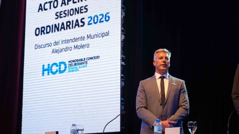Molero abrió el periodo de sesiones ordinarias con anuncios de inversión y proyección de crecimiento para Alvear