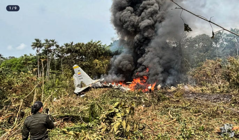 Un avión de la fuerza aérea de Colombia se estrelló luego de despegar: al menos 66 personas murieron