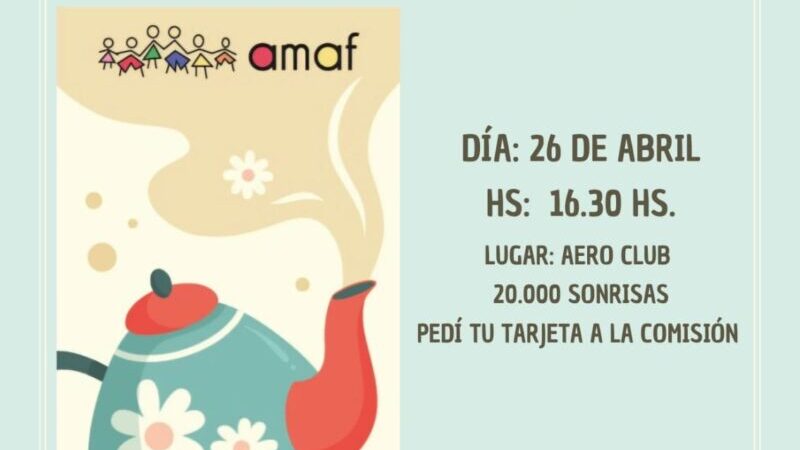 AMAF invita a participar del Té Solidario